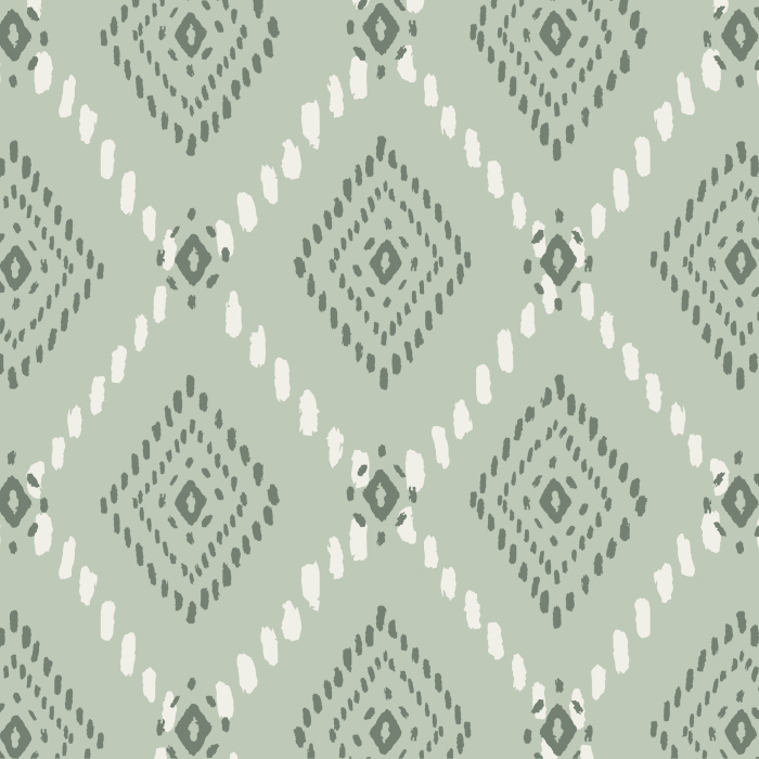 Add a unique touch to your space with our Ikat Diamonds peel and stick removable wallpaper!
