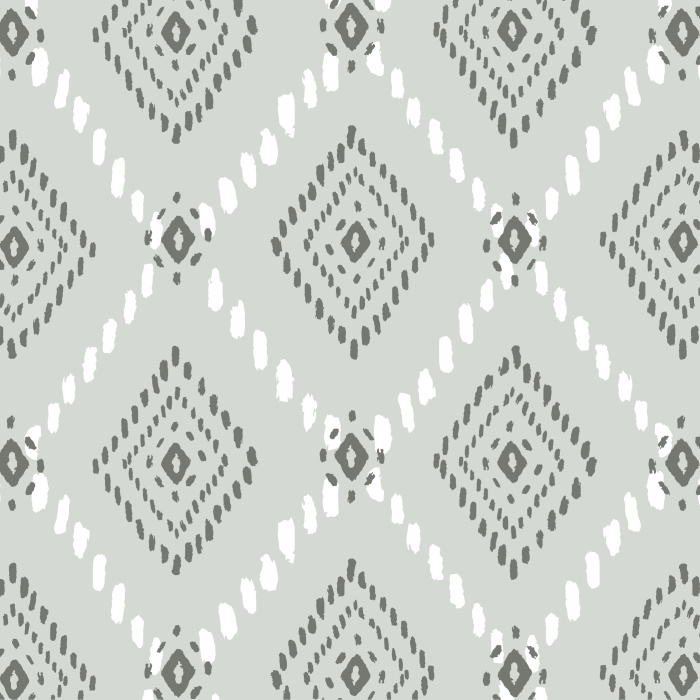 Add a unique touch to your space with our Ikat Diamonds peel and stick removable wallpaper! 