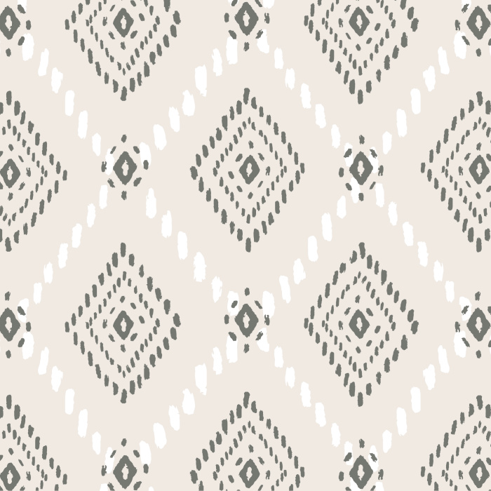 Add a unique touch to your space with our Ikat Diamonds peel and stick removable wallpaper! 
