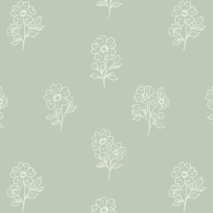 Add some natural charm to any space with our Petit Posie peel and stick removable wallpaper.