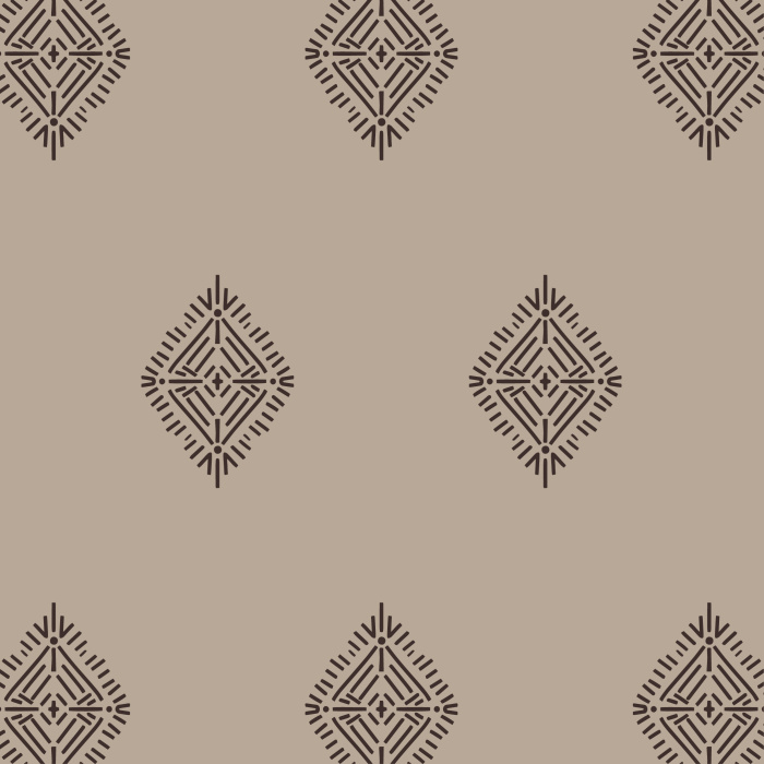 Create an exotic yet subtly regal aesthetic with our Aztec Diamonds peel and stick removable wallpaper.