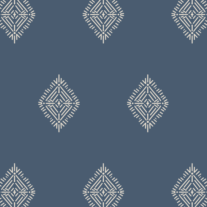 Create an exotic yet subtly regal aesthetic with our Aztec Diamonds peel and stick removable wallpaper.