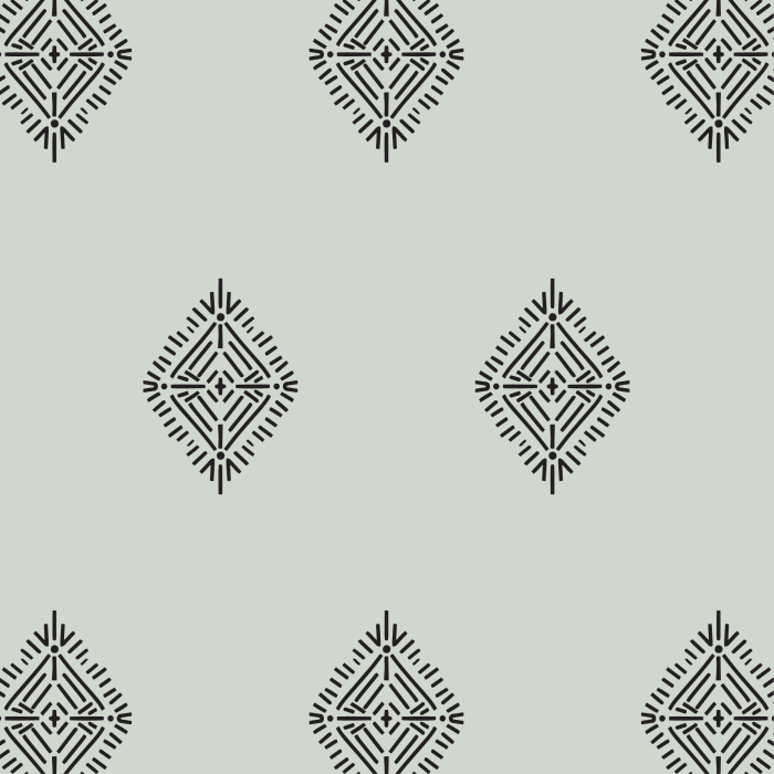 Create an exotic yet subtly regal aesthetic with our Aztec Diamonds peel and stick removable wallpaper.