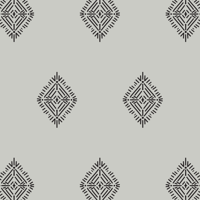 Create an exotic yet subtly regal aesthetic with our Aztec Diamonds peel and stick removable wallpaper.