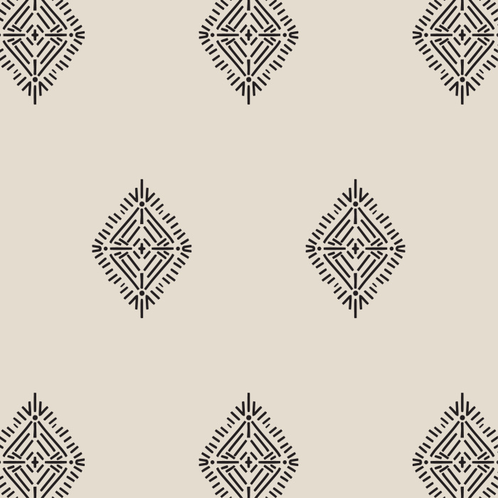 Create an exotic yet subtly regal aesthetic with our Aztec Diamonds peel and stick removable wallpaper.