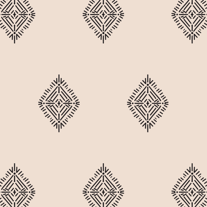 Create an exotic yet subtly regal aesthetic with our Aztec Diamonds peel and stick removable wallpaper.