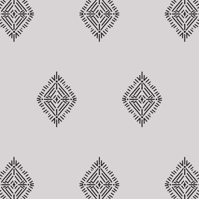 Create an exotic yet subtly regal aesthetic with our Aztec Diamonds peel and stick removable wallpaper.