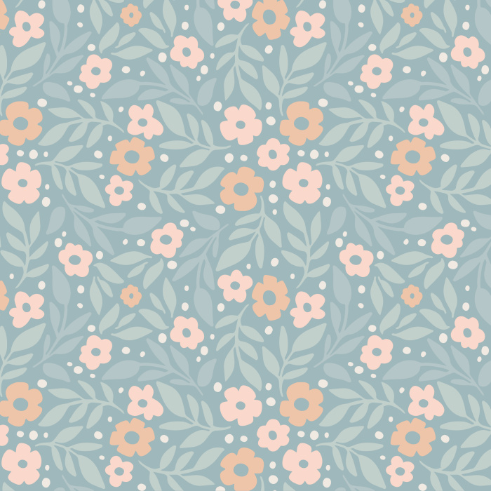 Create a playful garden on your wall with our Wandering Blooms peel and stick removable wallpaper.