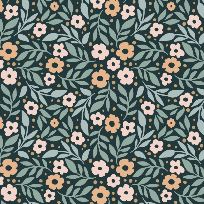 Create a playful garden on your wall with our Wandering Blooms peel and stick removable wallpaper.