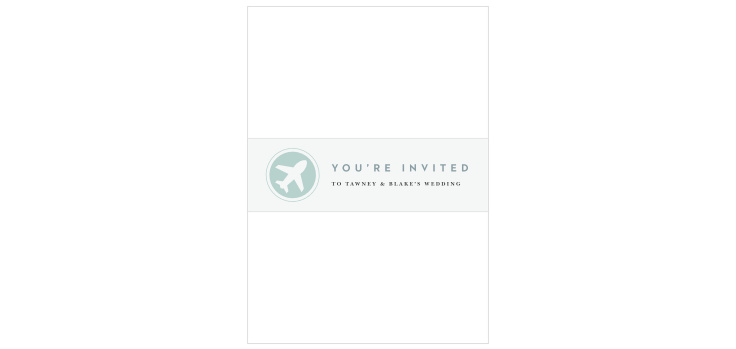 Boarding Pass Wedding Belly Bands