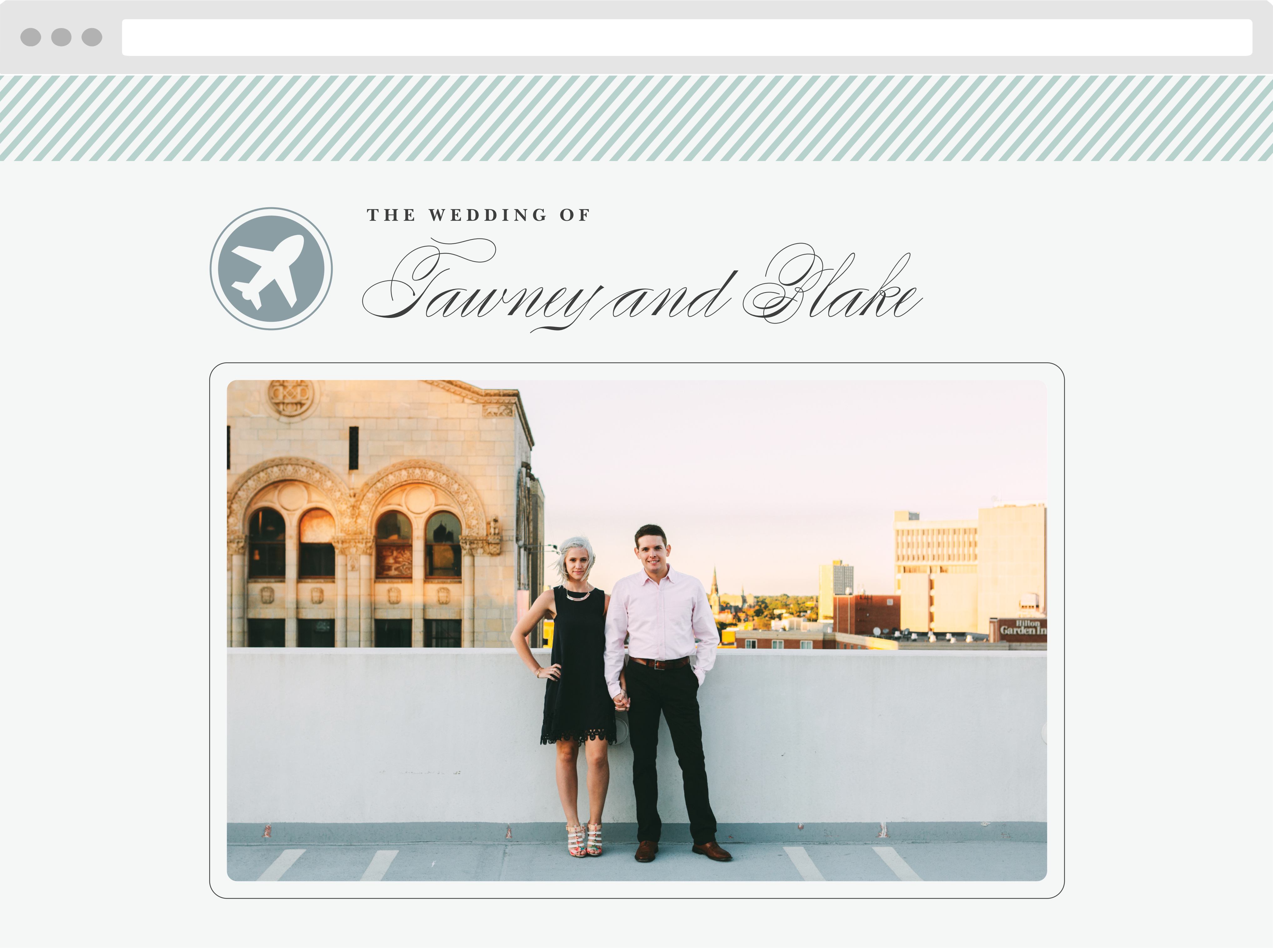Boarding Pass Wedding Website