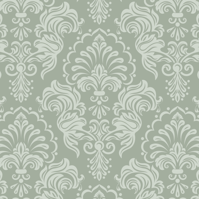 The Timeless Damask peel and stick removable wallpaper makes for a beautiful old-world style.