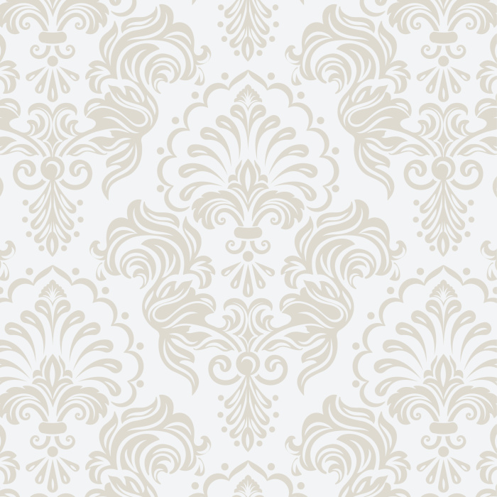 The Timeless Damask peel and stick removable wallpaper makes for a beautiful old-world style.