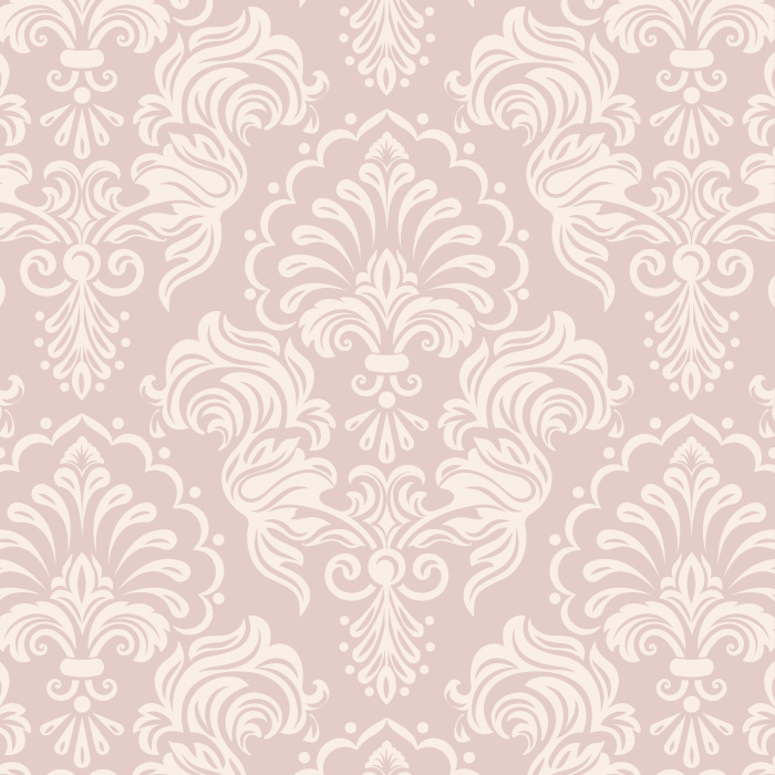 The Timeless Damask peel and stick removable wallpaper makes for a beautiful old-world style.
