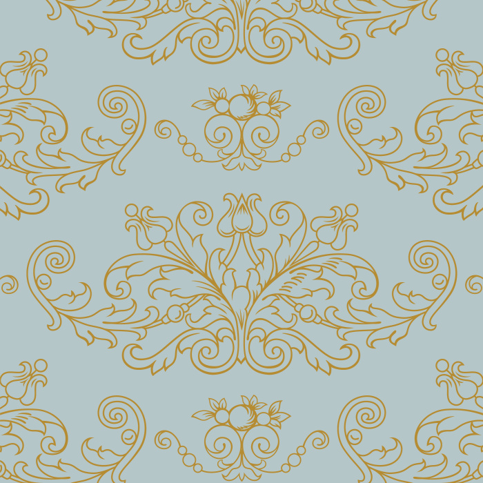 Let the large ornate pattern of the Vintage Damask peel and stick removable wallpaper create the perfect accent wall for your home.