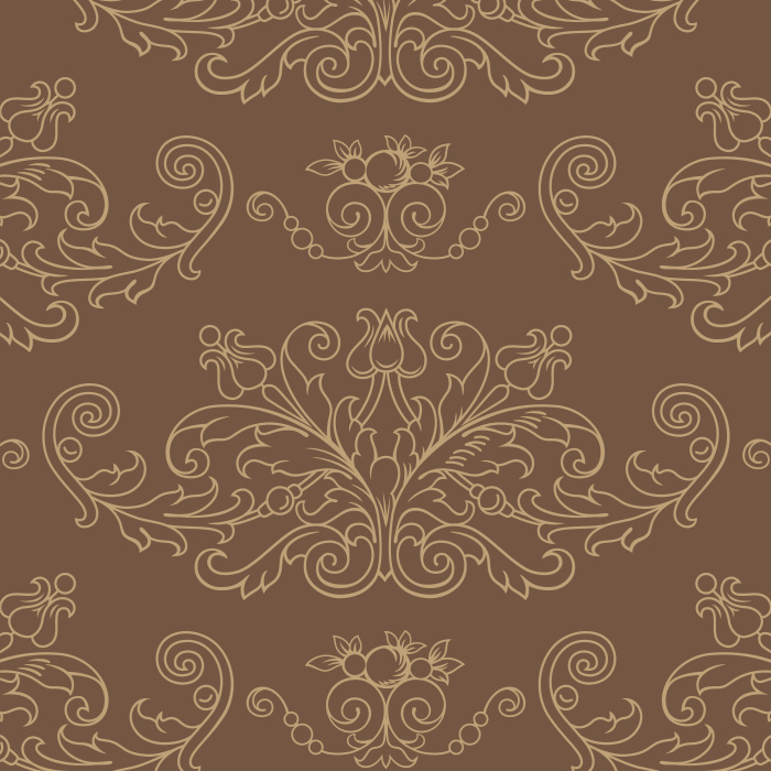 Let the large ornate pattern of the Vintage Damask peel and stick removable wallpaper create the perfect accent wall for your home.