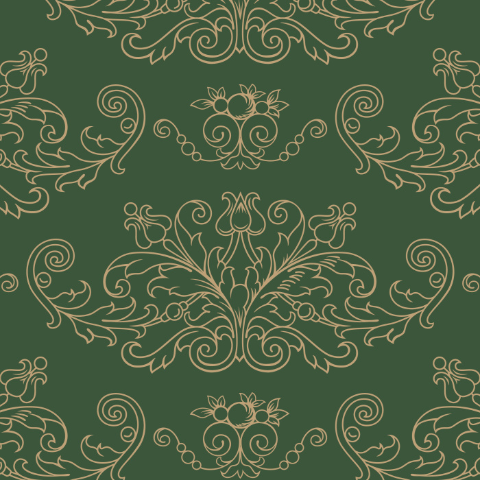 Let the large ornate pattern of the Vintage Damask peel and stick removable wallpaper create the perfect accent wall for your home.