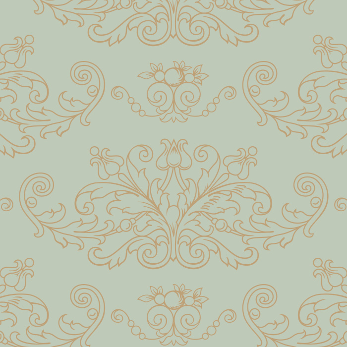 Let the large ornate pattern of the Vintage Damask peel and stick removable wallpaper create the perfect accent wall for your home.