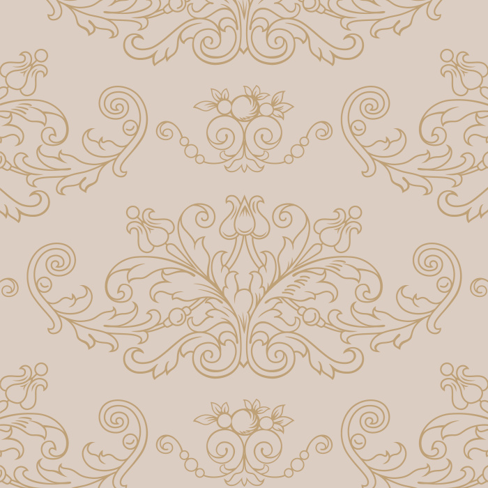 Let the large ornate pattern of the Vintage Damask peel and stick removable wallpaper create the perfect accent wall for your home.