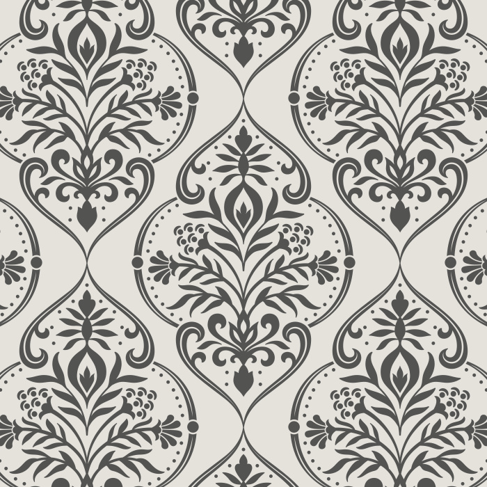 Create a timelessly elegant space with our Floral Damask peel and stick removable wallpaper.