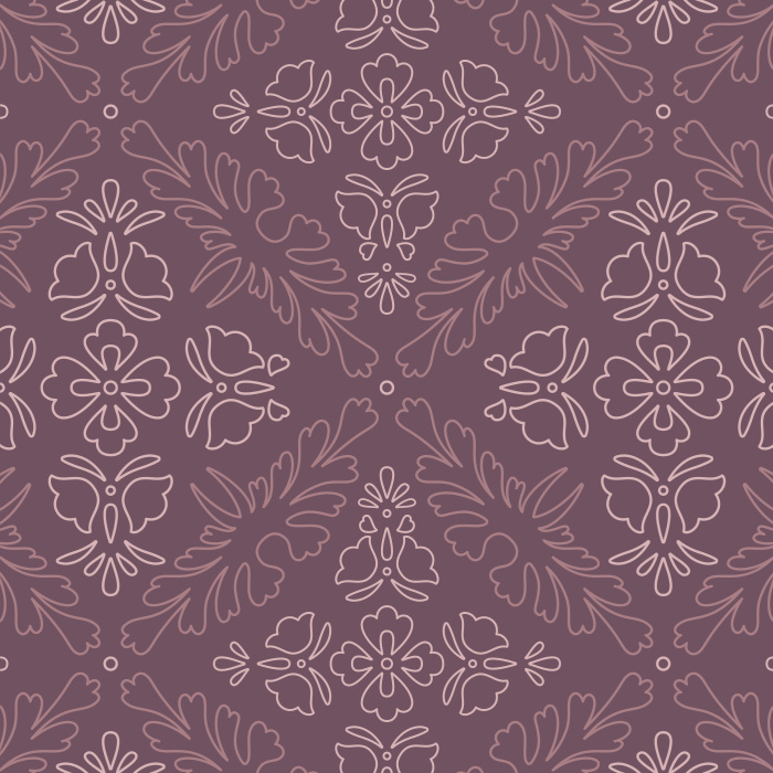 Create a chic, retro space by decorating an accent wall with our Ornate Outline peel and stick removable wallpaper.