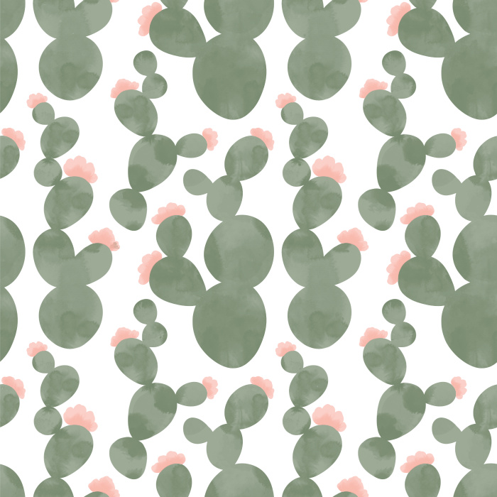 Transform any room in your home into a desert oasis with our Cactus Garden peel and stick removable wallpaper.