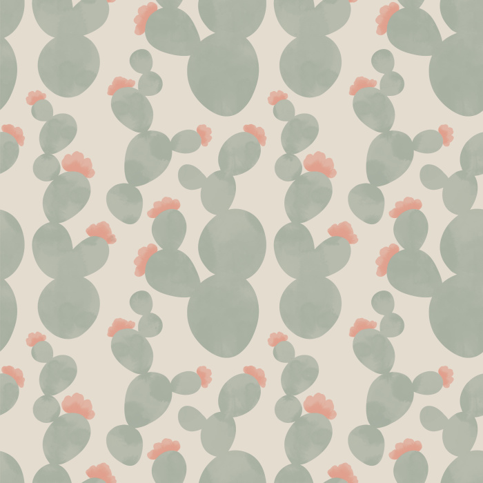 Transform any room in your home into a desert oasis with our Cactus Garden peel and stick removable wallpaper.