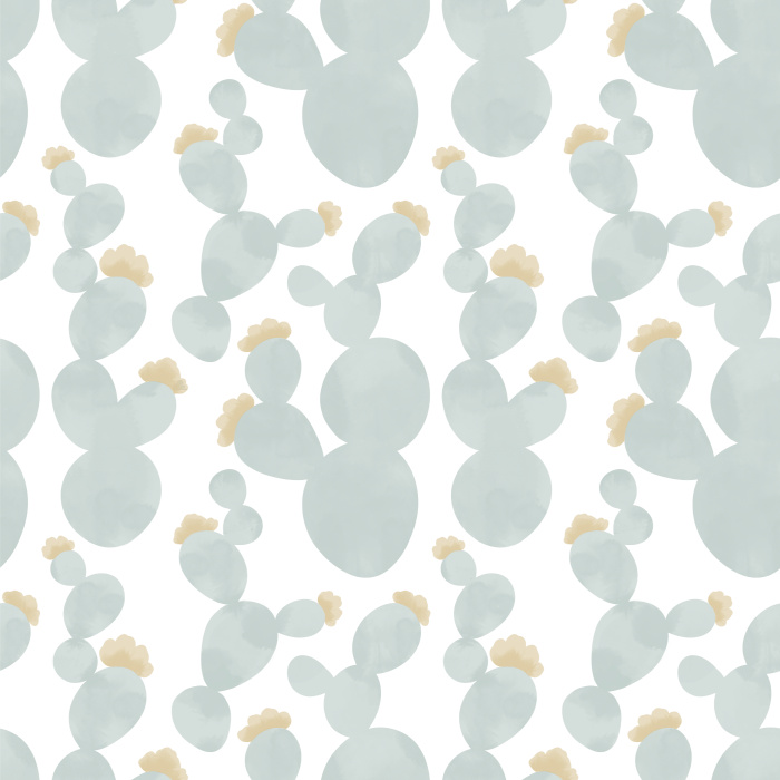 Transform any room in your home into a desert oasis with our Cactus Garden peel and stick removable wallpaper.