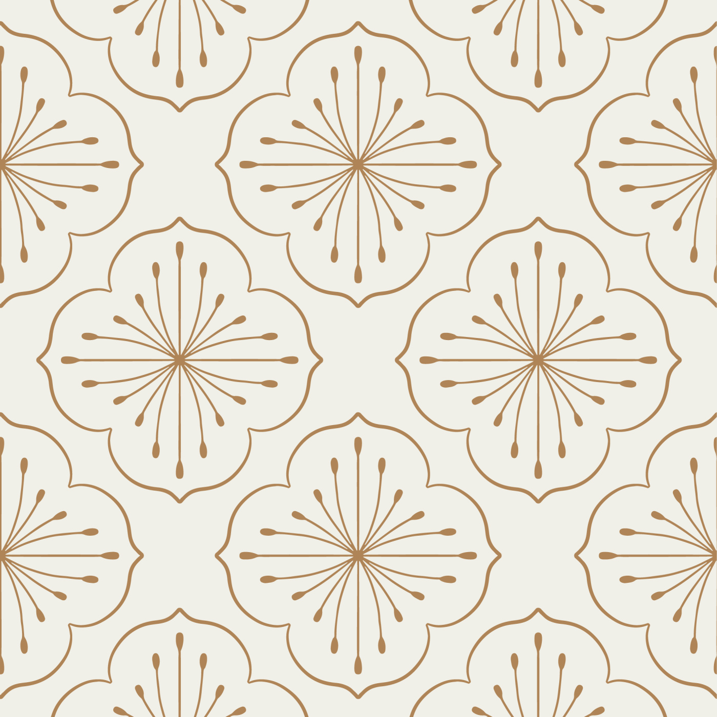 Floral Medallion Wallpaper