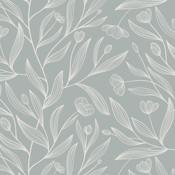 Transform any wall in your home into a flourishing garden with our Lined Tulips peel and stick removable wallpaper.