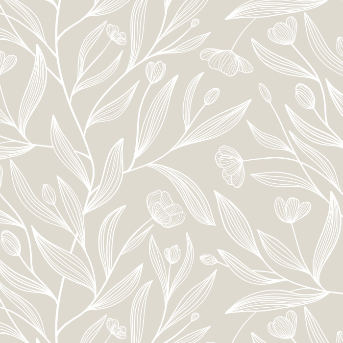 Transform any wall in your home into a flourishing garden with our Lined Tulips peel and stick removable wallpaper.
