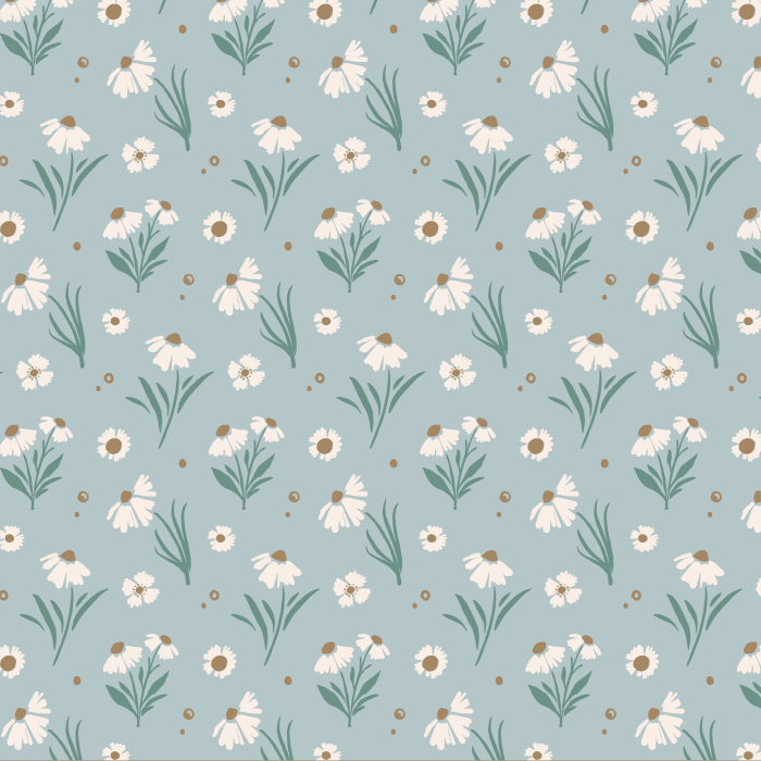 Bring the feel of an open meadow to any room in your home with our Little Daisies peel and stick removable wallpaper.
