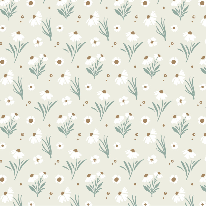 Bring the feel of an open meadow to any room in your home with our Little Daisies peel and stick removable wallpaper.
