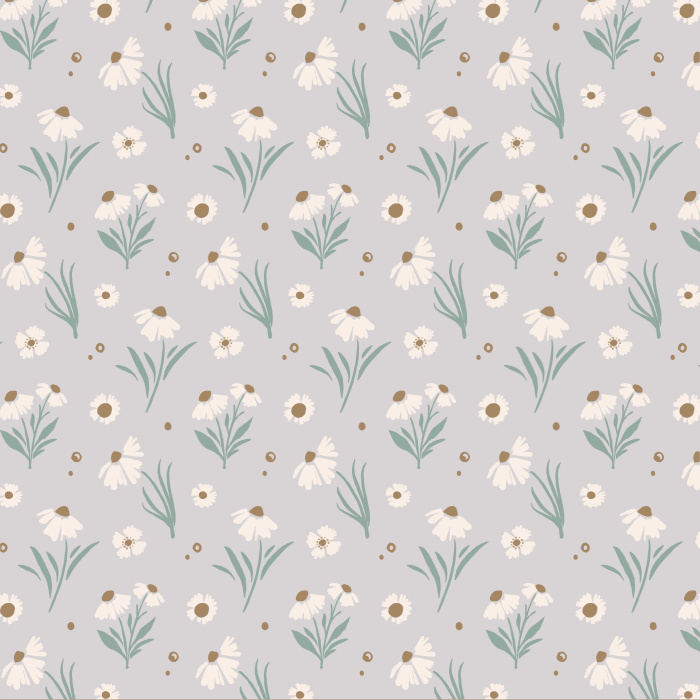 Bring the feel of an open meadow to any room in your home with our Little Daisies peel and stick removable wallpaper.