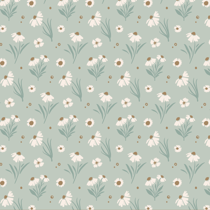 Bring the feel of an open meadow to any room in your home with our Little Daisies peel and stick removable wallpaper.