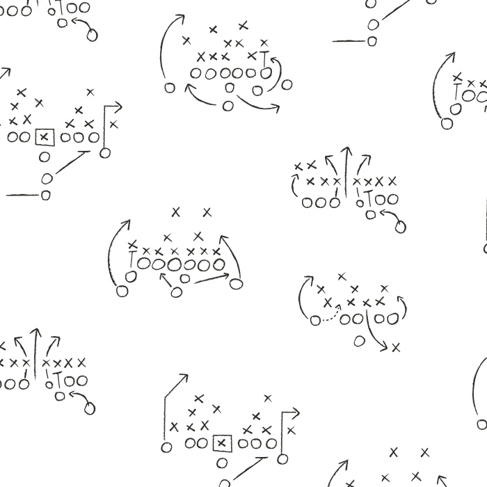 Make the perfect space for your sports enthusiast with our Football Playbook peel and stick removable wallpaper.