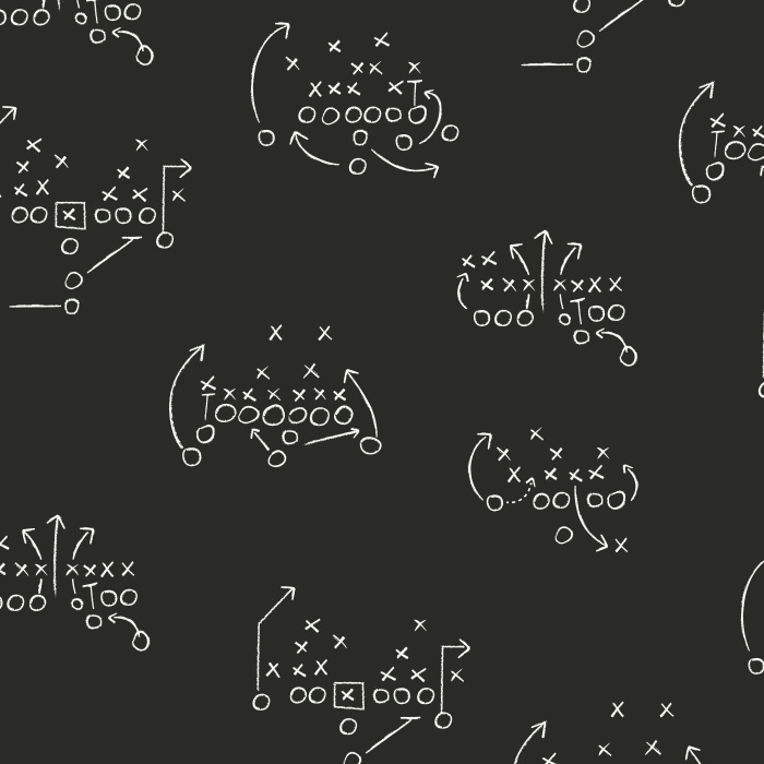 Make the perfect space for your sports enthusiast with our Football Playbook peel and stick removable wallpaper.
