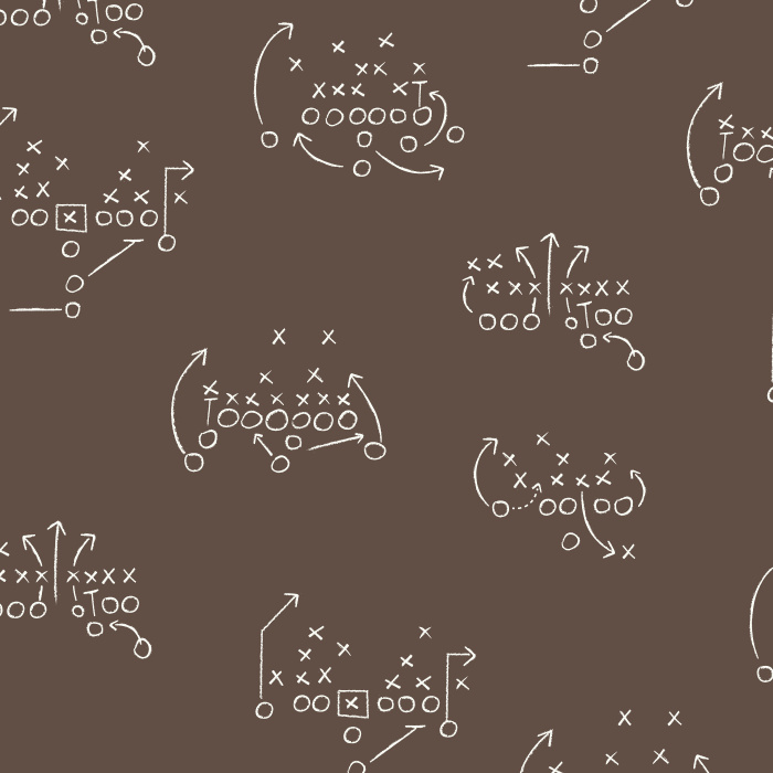 Make the perfect space for your sports enthusiast with our Football Playbook peel and stick removable wallpaper.