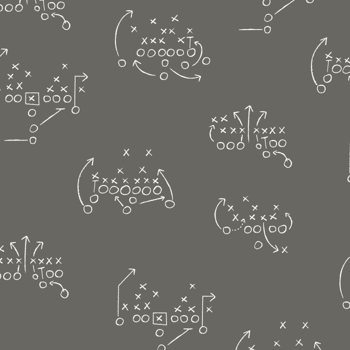 Make the perfect space for your sports enthusiast with our Football Playbook peel and stick removable wallpaper.