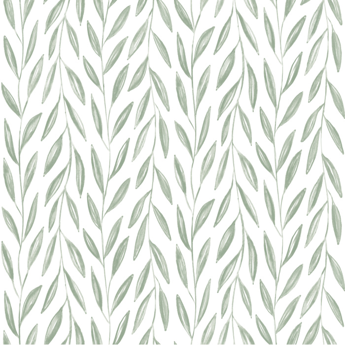 Bring the feel of greenery to any wall in your home with our Flowing Vines peel and stick removable wallpaper.