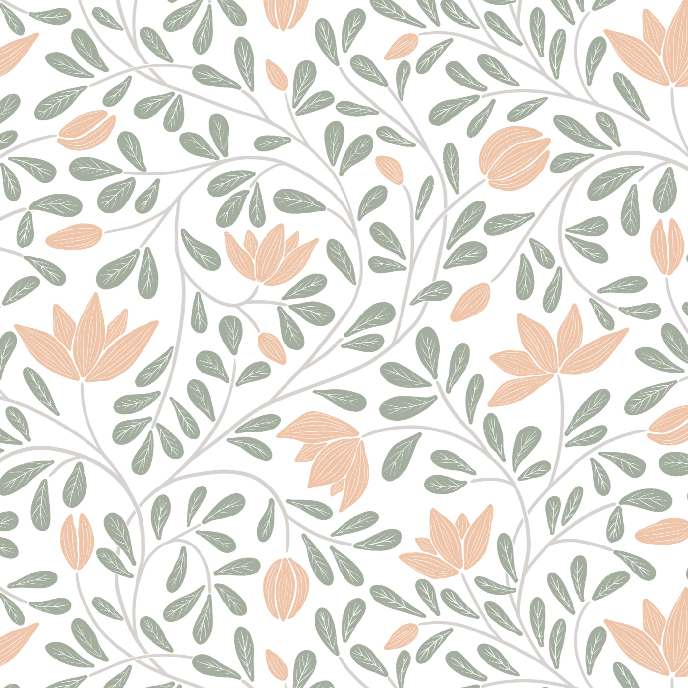 Hellebore Chintz Wallpaper