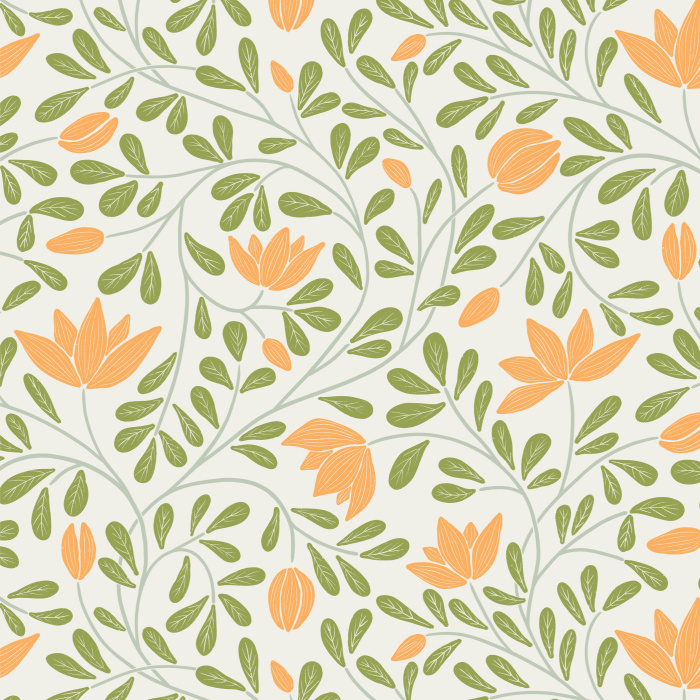 Add an eye-catching design to any wall in your home with our Hellebore Chintz peel and stick removable wallpaper.
