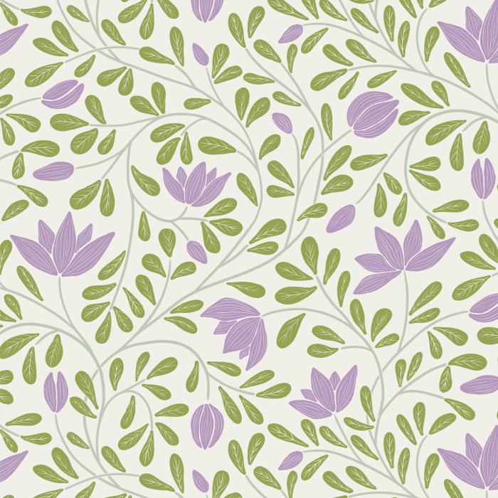Add an eye-catching design to any wall in your home with our Hellebore Chintz peel and stick removable wallpaper.