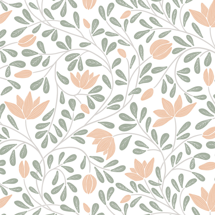 Add an eye-catching design to any wall in your home with our Hellebore Chintz peel and stick removable wallpaper.