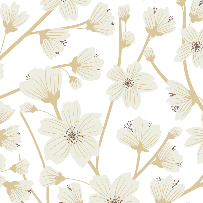 Our Cherry Blossom peel and stick removable wallpaper is sure to make a statement on any wall in your home!