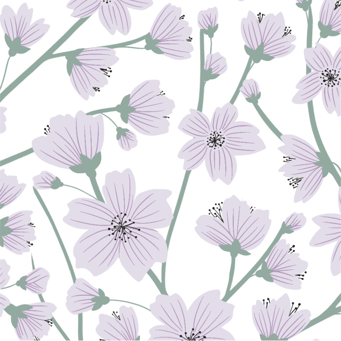 Our Cherry Blossom peel and stick removable wallpaper is sure to make a statement on any wall in your home!