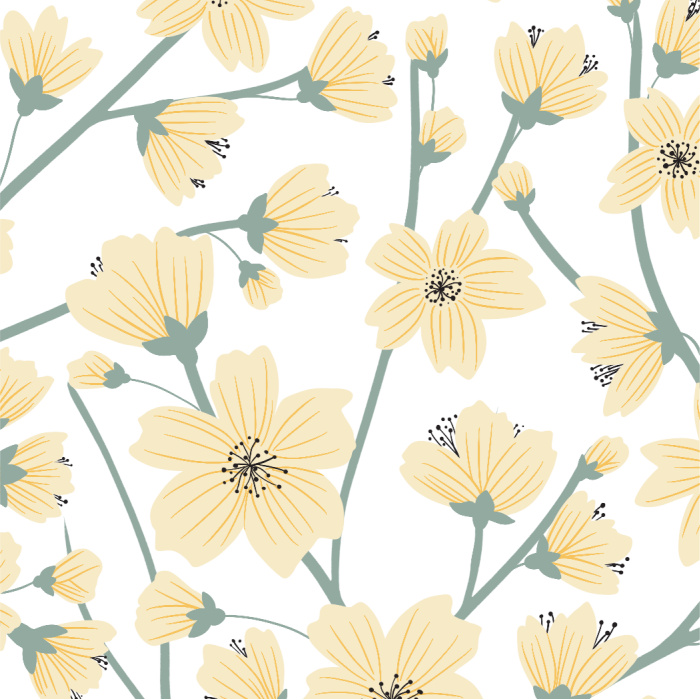 Our Cherry Blossom peel and stick removable wallpaper is sure to make a statement on any wall in your home!