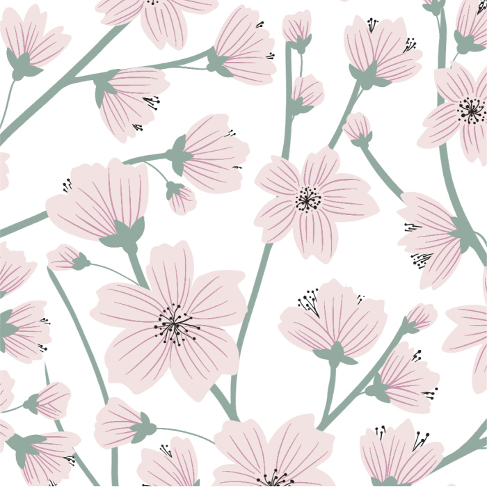 Our Cherry Blossom peel and stick removable wallpaper is sure to make a statement on any wall in your home!