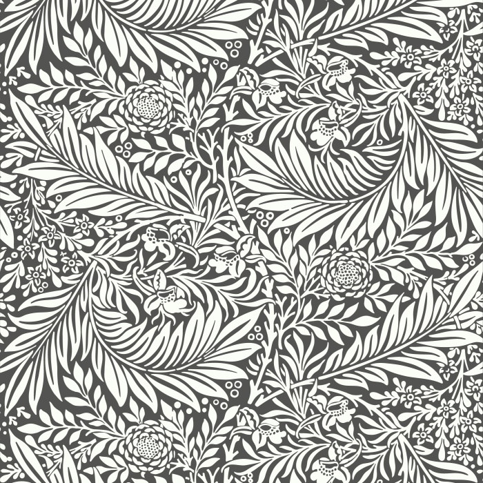 Perfect your home's look with a vintage classic adapted into our Larkspur Vines peel and stick removable wallpaper.