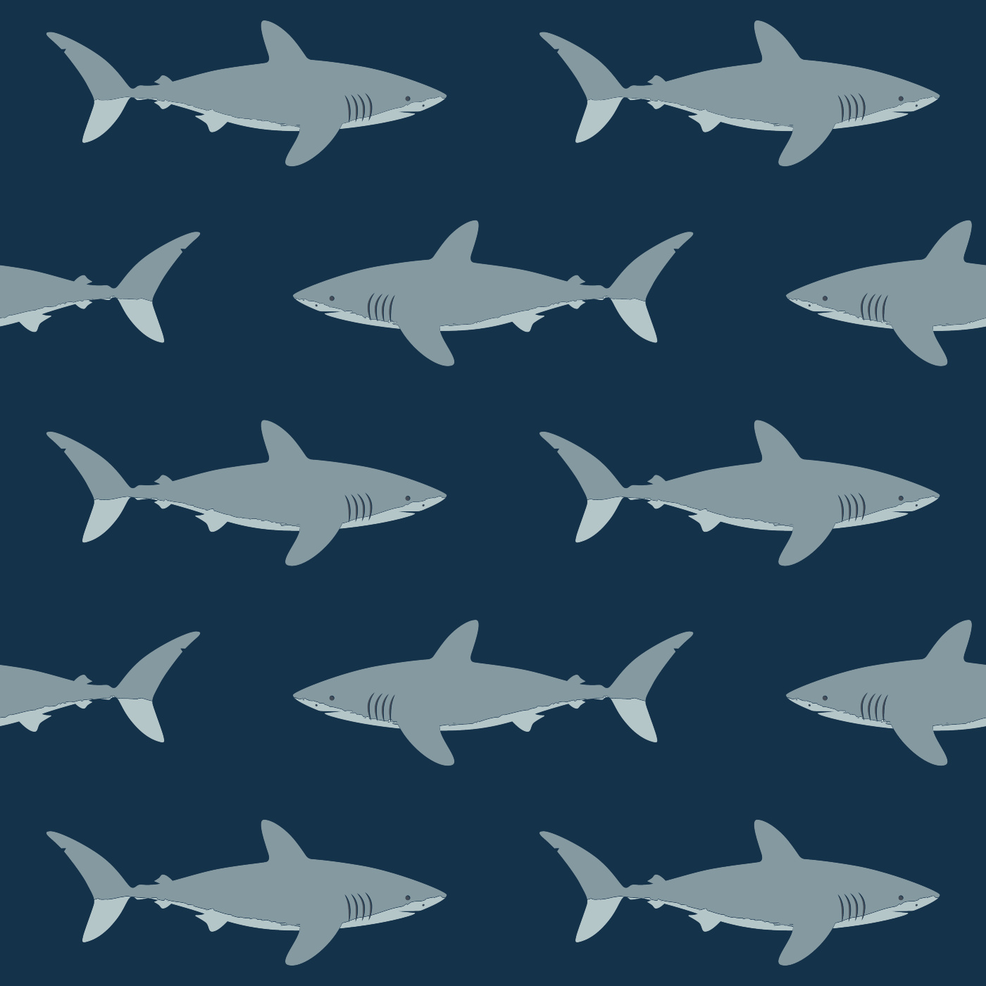Swimming Sharks Wallpaper
